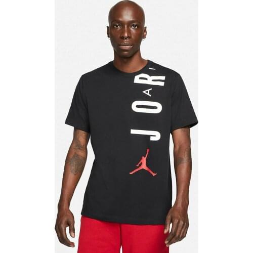 Original Nike Jordan Air Stretch Short-Sleeve Male T-Shirt-Black CZ8402-010