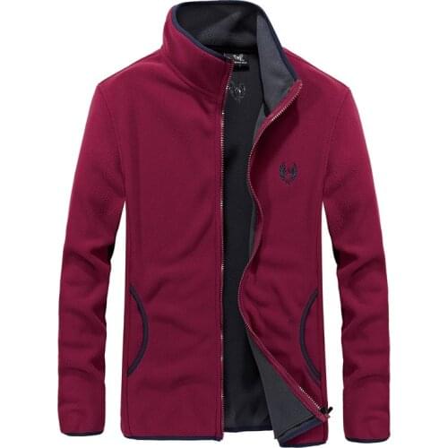 Autumn Winter Oversize Mens Fleece Jacket Outdoor Sports Plus Size L-8XL Windproof Thermal Comfortable Camping Hiking Coats