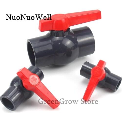 1pc 20~110mm UPVC Ball Valve Garden Water Pipe Connector Aquarium Tank Adapter Industrial Water Treatment PVC Pipe Globe Valve