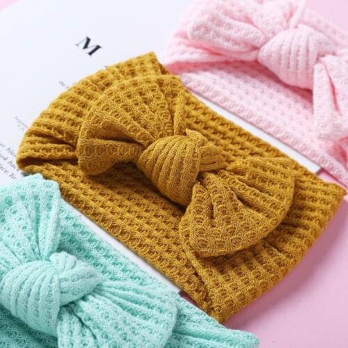 1pc/lot Baby Girls Wool Knitted Headband,Kids Knit Turban Wide Headbands Children Girls Cotton Bows Headband Props Headwear