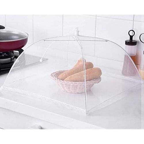 New Foldable Household Food Umbrella Washable Mesh Food Lid Picnic Barbecue Party Anti Fly Mosquito Net Tent Kitchen Gadgets