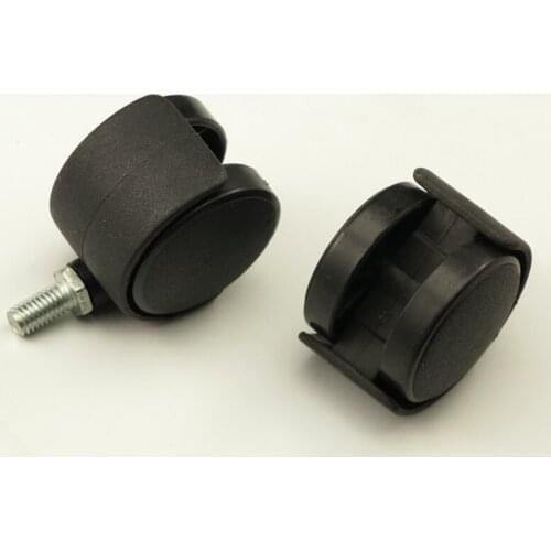 40mm Black Plastic Replacement Swivel Casters Rolling Roller Caster Office Chair Sofa Wheels For Platform Trolley