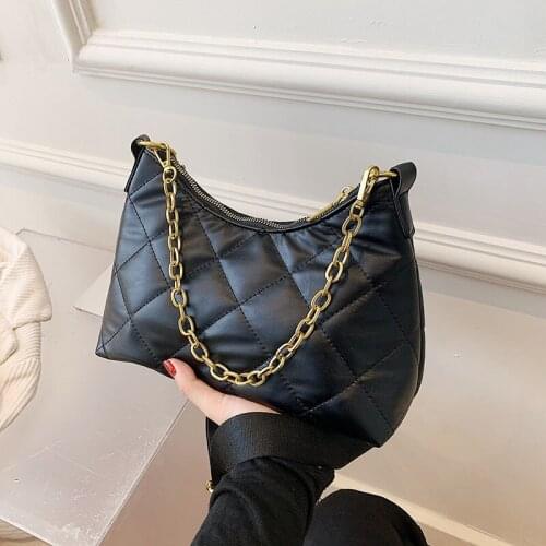 Lingge Messenger Bag 2021 New Autumn Retro Fashion Lady Luxury High-quality Casual Simple Chain Handbag Fashion Shoulder Bag