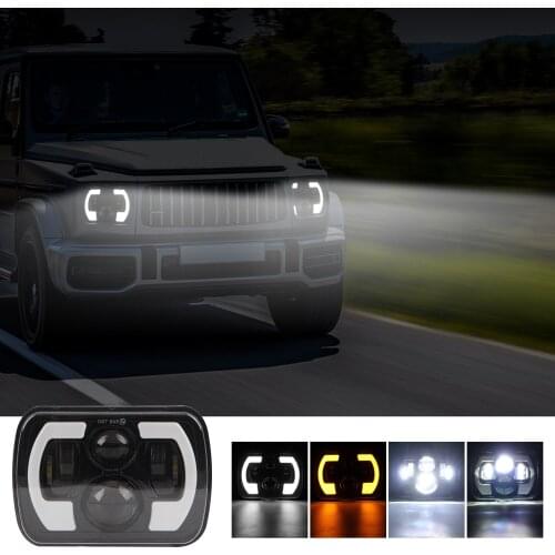 Super bright 400W 7Inch Led Work Light for OffRoad Car Headlight with Steering Headlight High Light Near Light Car Work Lamp