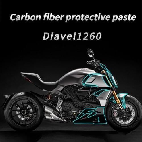 Motorcycle Carbon Sticker Tank Cap Pad Motor Decoration Sticker Full Set For Ducati Diavel 1260 2021 DIAVEL diavel1260
