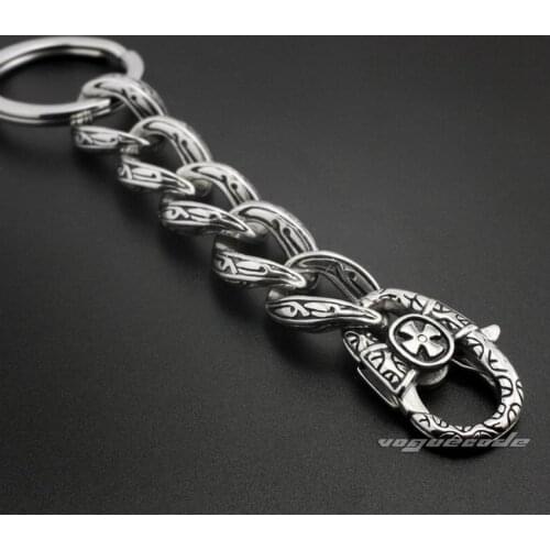 Unique Tribal Tattoo 316L Stainless Steel Mens Biker Rocker Punk Keychain 5C016KC