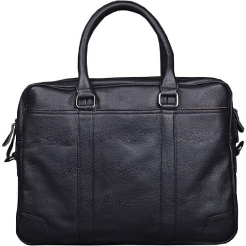 Natural Leather Large Capacity Laptop Bag for Mens One Shoulder Diagonal Straddle Bag for Men and Cowhide Briefcase for Women