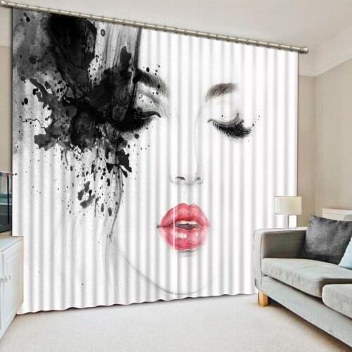 Customize blackout window curtain living room bedroom Kitchen hotel Beauty avatar any Window decoration curtain