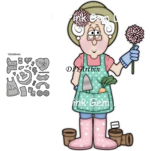 Women Planting metal Cutting Dies 2020 DIY Scrapbooking flower Stencils die cut Card Embossing