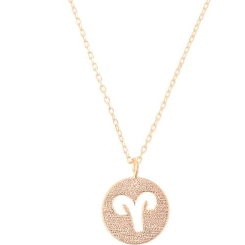 12 Constellations Style Womens Necklace 925 Sterling Silver Hollow Out Symbol Pendant Necklace Jewelry Birthday Present