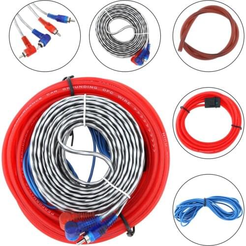 1 Set of Car Audio Wire Wiring Kits Car Speaker Woofer Cables Car Power Amplifier Audio Line Power Line for Car Modifications