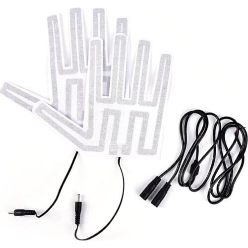 1 Pair 12V Winter Outdoor Thermal Warm Mittens Heater for Shoes Gloves PadGloves Heated Pads Electric Heating Element 18*18cm