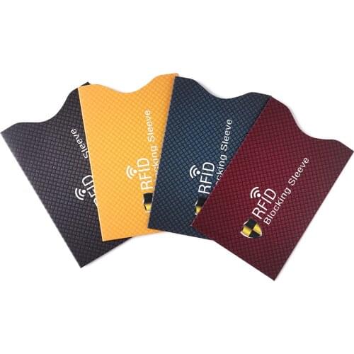 10PC Anti Theft RFID Credit Card Protector Blocking Card Holder Sleeve Skin Case Cover Protection Bank Card Case Office Supplies