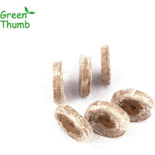 100pcs Dia 38mm Green Thumb Flower Pots Nursery Seedling Soil Block Peat Pellets Seed Starting Plugs Garden Tool Seeds Starter