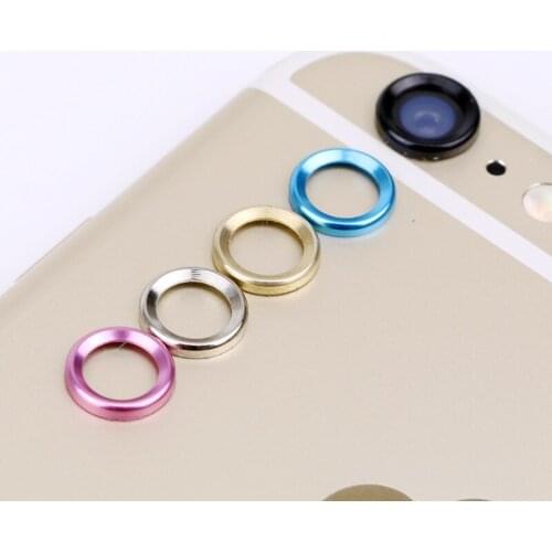 100pcs Metal Rear Camera Lens Protective Ring Cover Protector Protection For iPhone 6 6s 6s plus Case Luxury Phone Accessories