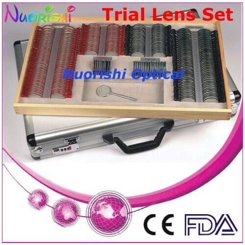 266AL-JSC 268pcs High Classic Trial Lens Set Color Metal Rim Aluminum Case Packed Lowest Shipping Costs