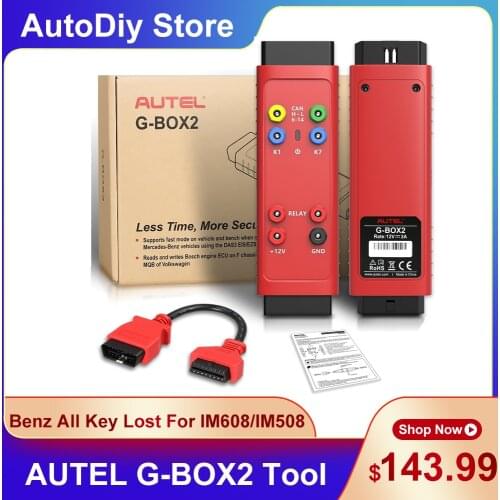 AUTEL G-BOX2 Tool For Benz DAS3 Can EIS/EZS All Key Lost Work With MaxiIM IM608/IM508 Programmer With XP400 Read/Write Bosch ECU