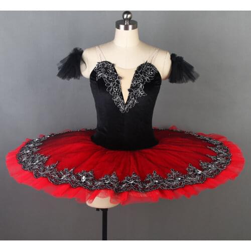 Children Professional Ballet Tutus Balck Red Swan Lake Tutu Ballerinas Women Contemporary Dance Costumes Girls Ballet Dress Wear