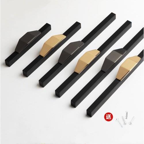 Cabinet Door Handle Drawer Wardrobe Handle Cabinet Furniture Hardware Door Handle Moving Door Cabinet Aluminum Alloy Handle