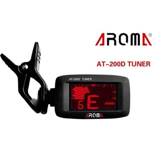 Aroma AT-200D Electric Guitar Bass Ukulele guitarra parts Black Color LED Digital Guitar Tuner accessories parts