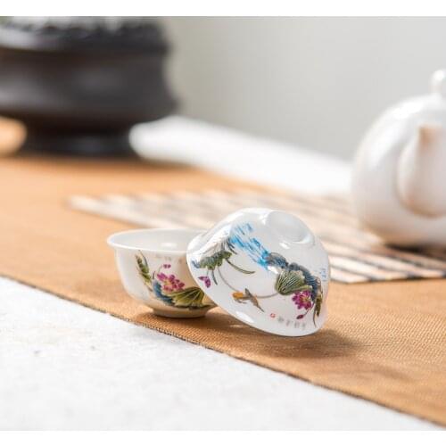 Porcelain Tea Cups With Infuser Multiple Pettern Kung Fu Tea Set Teaware Ceramics Teacup Drinkware Tea Ceremony