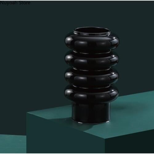 Creative Abstract Art Ceramic Vase Modern Nordic Shaped Desktop Floral Decoration Dried Flower Flower Arrangement Accessories