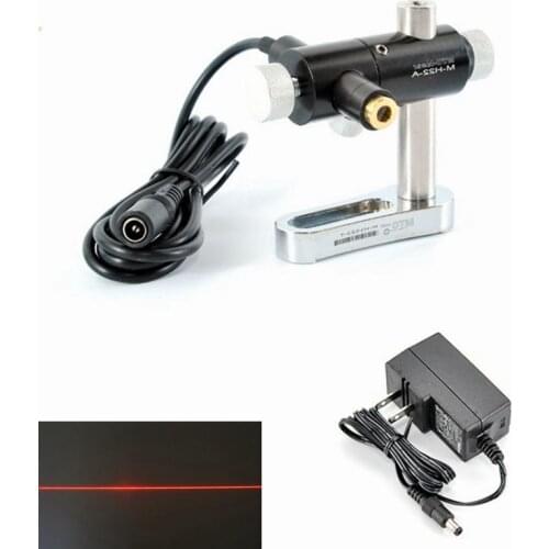 Line Red Laser Lights 650nm 20mw Laser Diode Module w 5V Adapter & 2-axis Locator 12x55mm