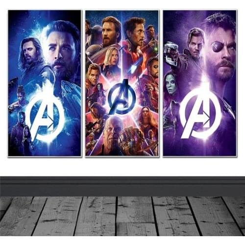 Marvel Superhero Avengers Canvas Painting Anime Captain America Posters and prints abstract Wall Art picture for Kids home decor