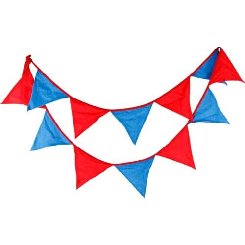 New 3.2M 12flags Fabric Solid Color Bunting Personality Wedding Birthday Party Decoration Photo Prop Customize Home Garland