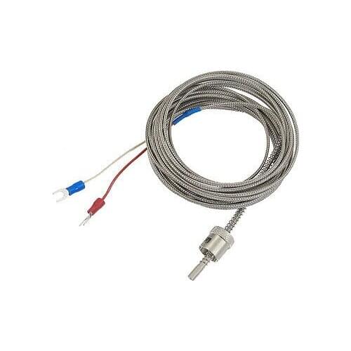 0 to 500 Celsius 10mm x 4.5mm Probe Innerspring Thermocouple 5 Meters