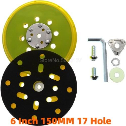 6 Inch 150MM 17 Hole Multi Sanding Pad Sander Backing Hook And Loop Abrasive Power Tools Accessories For Festool Mirka