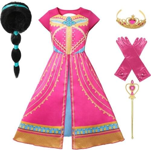 Girls Princess Print Fashion Style Dancing Frocks Kids Cosplay Costum Holiday Carnival Birthday Party Clothes Dress Up