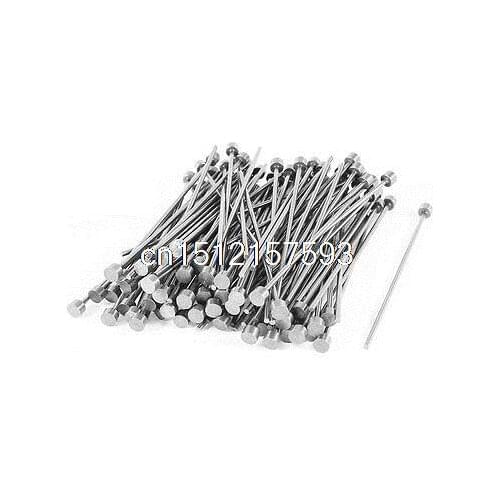 100 Pcs 2mm Diameter Round Tip Steel Straight HSS Ejector Pin