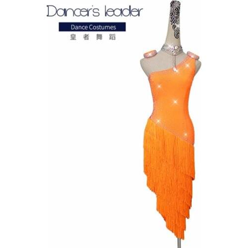 Latin Dance Dress for Woman Sexy Tassel Dance Competition Costume Adult Children High-end Custom Professional Stage Performance