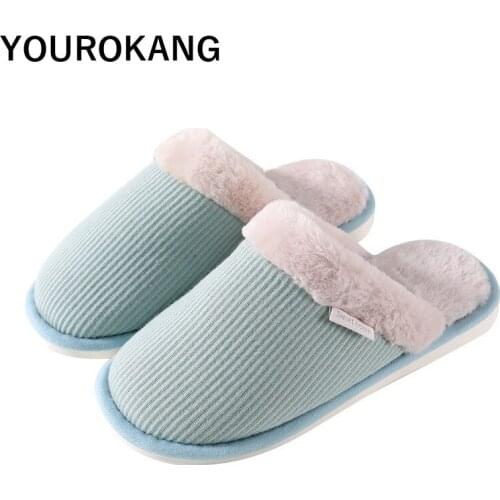 Winter Slippers Men Warm Plush Shoes Indoor Male Home Slippers With Fur Unisex Bedroom Floor Flip Flops For Lovers Non-slip