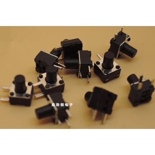 10pcs/lot The touch switch 4.5x4.5x6mm high side by side 3 feet micro switch button