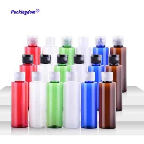 10pcs Plastic Lotion Bottle Empty Flip Butterfly Cap Refillable Shampoo Bottles Cosmetic Packaging Containers Color Tubes 100ml