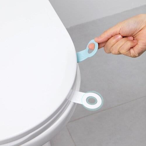 2 Pcs Simple Toilet Seat Flipper TPR Strong Suction Cup Easy To Clean Ring Toilet Seat Lifter Household Bathroom Quality Product