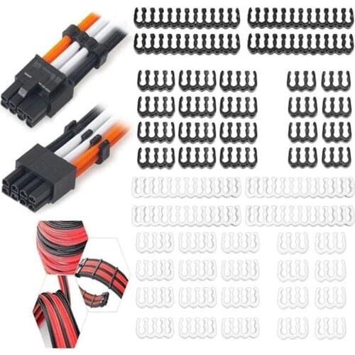 24Pcs/Set PP Cable Comb/Clamp/Clip/Organizer/Dresser for 2.5-3.2mm PC Power Cables Wiring 4/6/8/24 Pin Computer Cable Manager