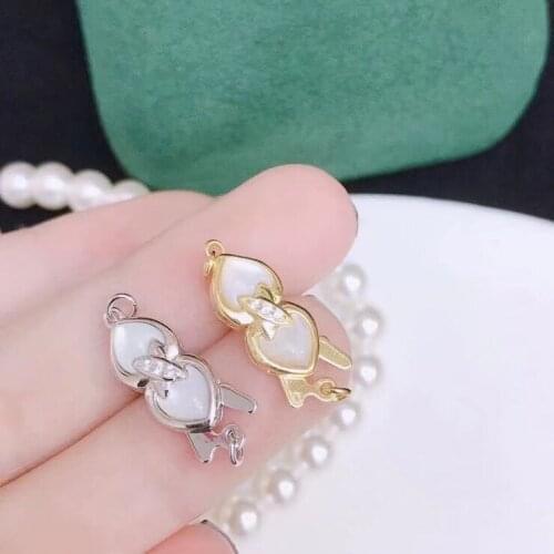 Nice Quality S925 Sterling Silver Pendant Necklace Bracelet Clasp Hook NO PEARLS 5pcs/lot