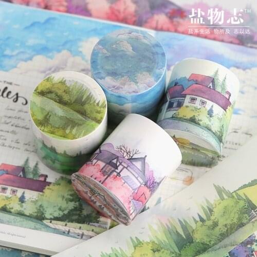 5cm*5m Cute Sky Clouds Landscape Washi Tape DIY Special Oil Scrapbook Journal Sticker Masking Tape Kawaii School Supplies