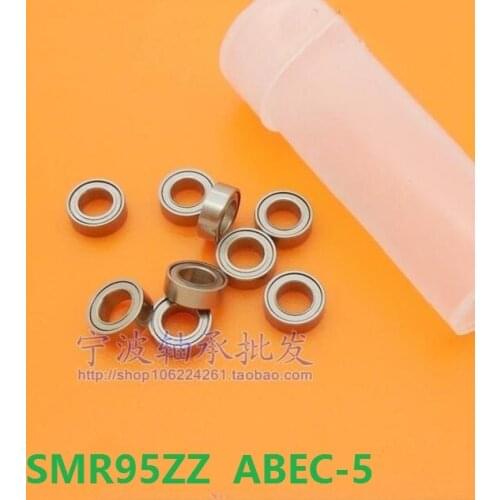 50pcs ABEC-5 SMR95ZZ SMR95 ZZ Stainless steel ball bearing Miniature 5x9x3 mm Metal Shielded Deep Groove Ball Bearing 5*9*3mm