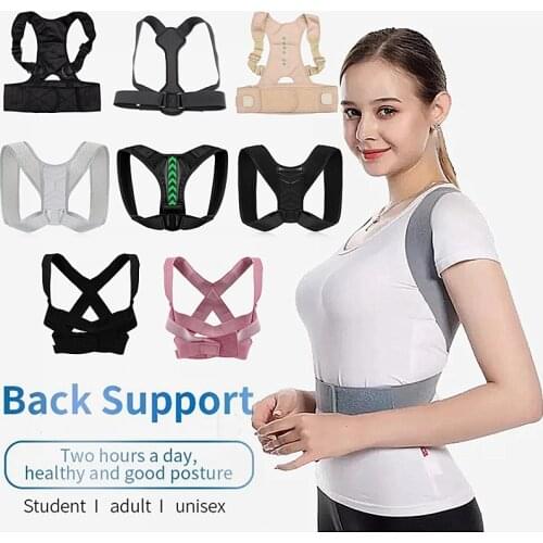 6 Types Adjustable Clavicle Posture Corrector Brace Support Belt Back Brace Shoulder Lumbar S/M/L