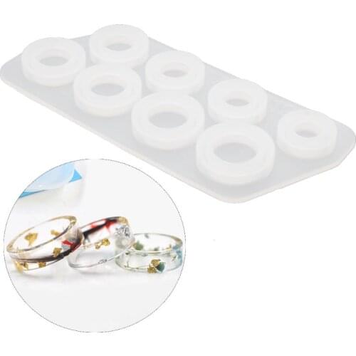 8Pcs Assorted Sizes Ring Silicone Mold Jewelry Resin Casting Mold US Size 5-12