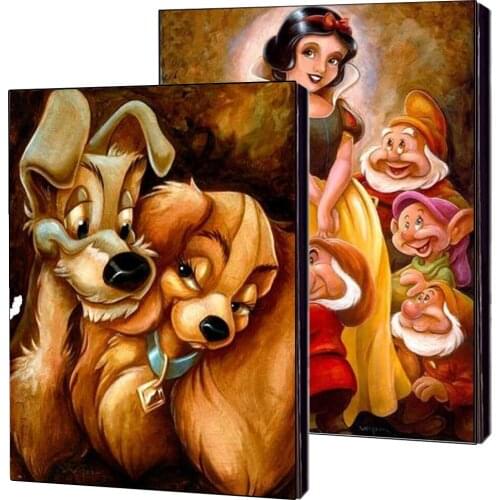Disney 5D DIY Diamond Painting Snow White Cross Stitch Kit Brand New Inlaid Rhinestone Mosaic Embroidery Home Decoration Paintin