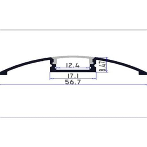 Free Shipping 2.5m/pcs 90m/lot anodized aluminium led profile for 5050/5630 strip ,12mm pcb LED bar light channel
