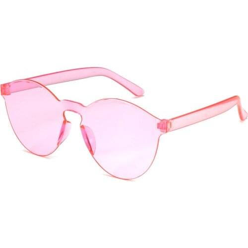 Free shipping Frameless jelly transparent Sunglasses candy Sunglasses Integrated Ocean Film