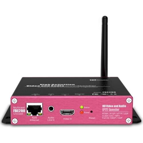 FMUSER FBE200 H.264/H.265 Wireless IPTV Encoder SRT HD IPTV Streaming Encoder Support M3U8 HLS for Facebook Youtube
