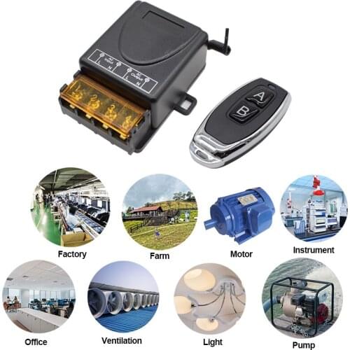 433Mhz Wireless RF Remote Control Switch AC 220V 1CH 30A Relay Receiver For Factory \ Farm\ Office\ Instrument\ Motor