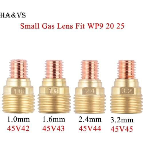 5/10Pcs 1.0/1.6/2.4/3.2mm TIG Gas Lens Collet Body 45V42 45V43 45V44 45V45 For TIG WP9 20 25 Welding Torch Accessories
